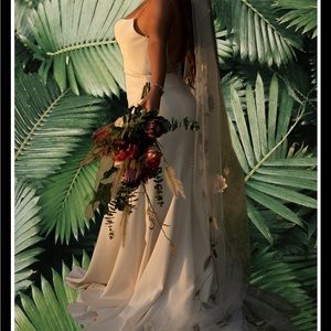 Handcrafted and engraved stitched unique garden veil!